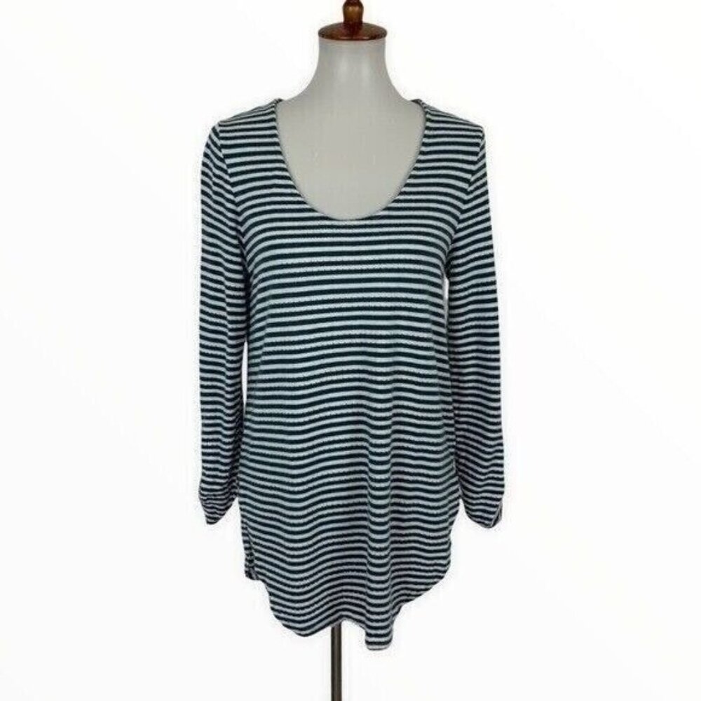 Anthropologie Akemi Kinβ Striped Knit Long Sleeve Scoop Neck Tunic Top Small